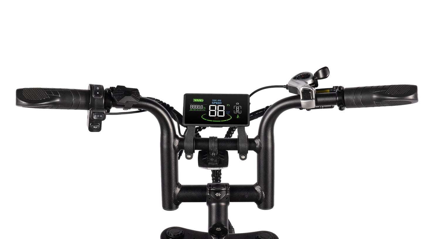 S8 Vintage Power Max – Double Batterie 120KM | 750W | 50Km/h | Autonomie Longue Durée | pneu large tout-terrain de 20 pouces.
