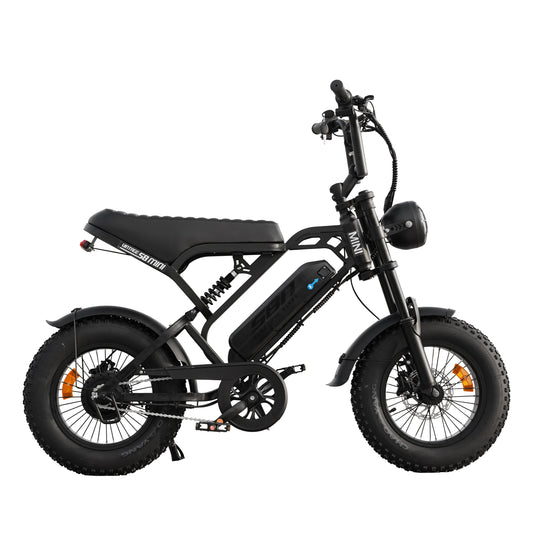 S8 Mini Vintage – Vélo Électrique 350W, Batterie 36V 13Ah Amovible, Autonomie 40 km, Roues 16"