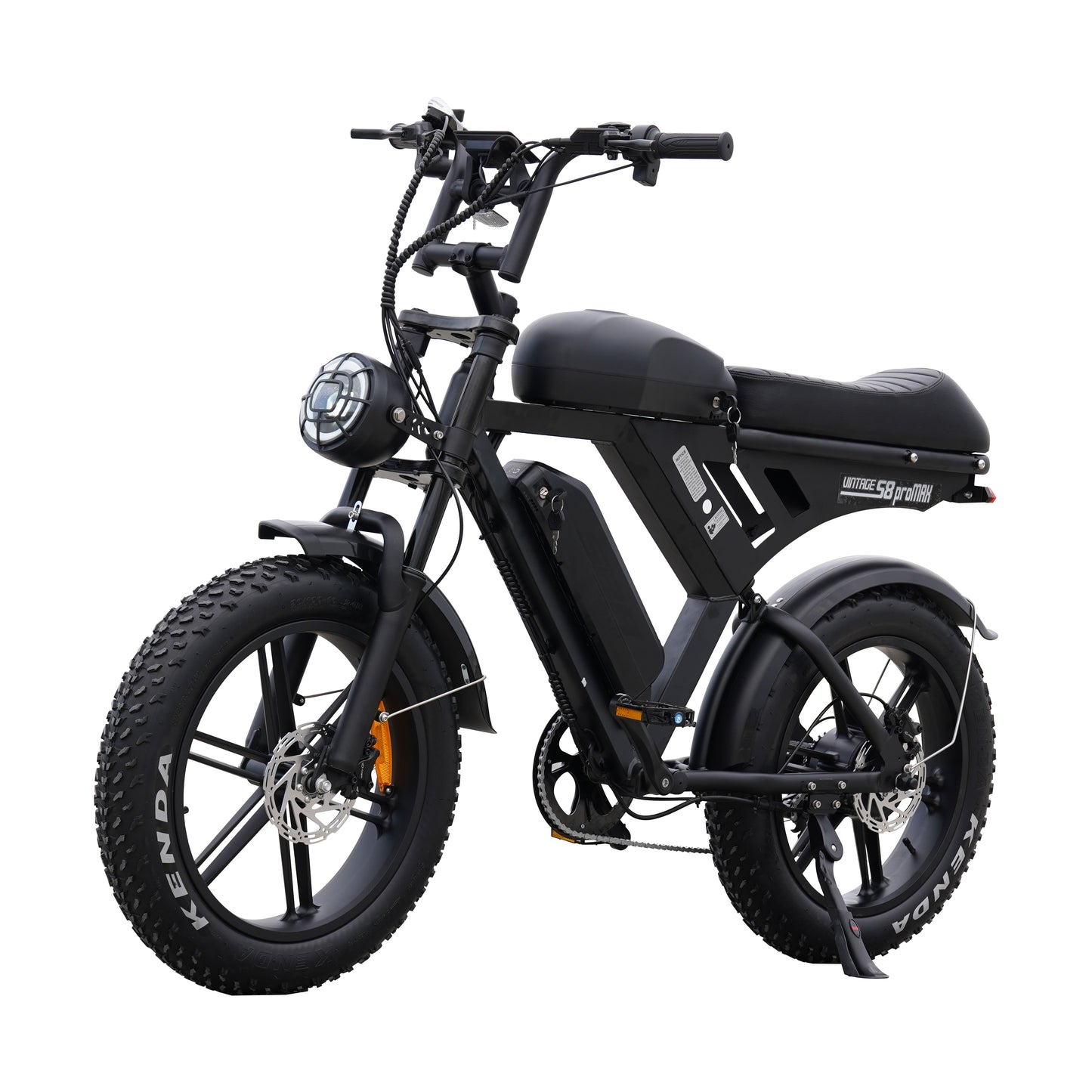 S8 Vintage Power Max – Double Batterie 120KM | 750W | 50Km/h | Autonomie Longue Durée | pneu large tout-terrain de 20 pouces.