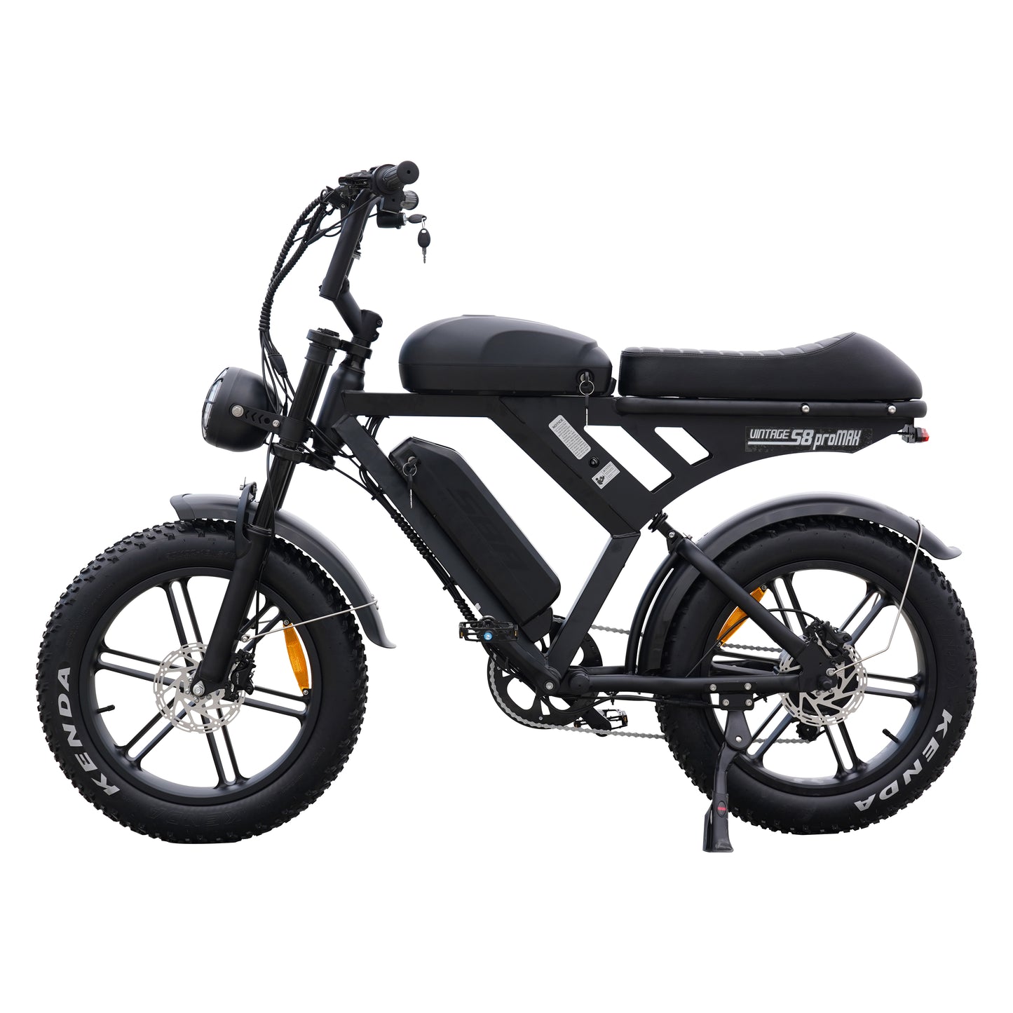 S8 Vintage Power Max – Double Batterie 120KM | 750W | 50Km/h | Autonomie Longue Durée | pneu large tout-terrain de 20 pouces.