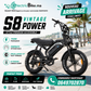 S8 Vintage Power – 750W | 50Km/h | Style Premium Accessible | pneu large tout-terrain de 20 pouces.