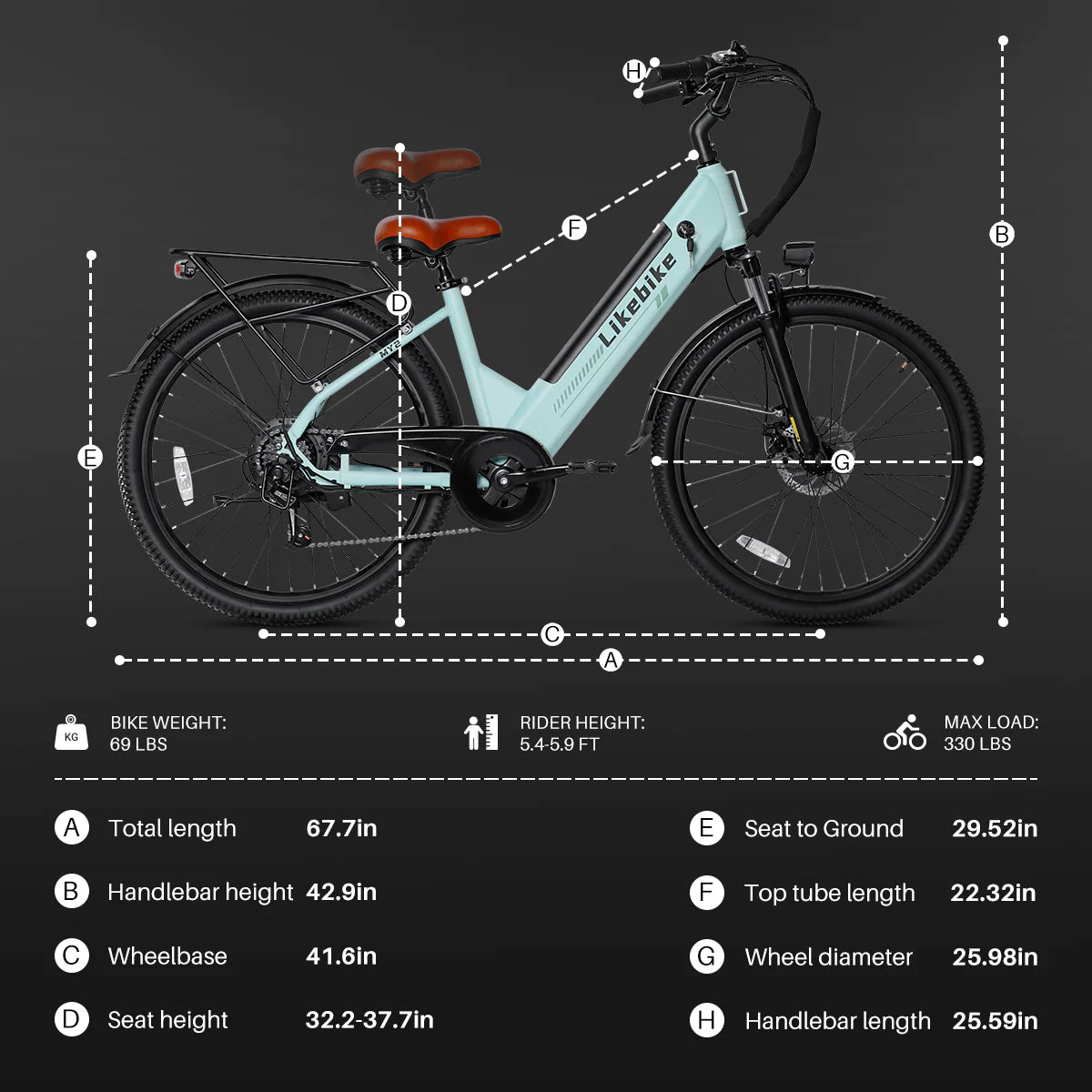 Vélo Électrique Gazelle E004 1500W – Autonomie 85km, 51 km/h | Confort & Puissance Homme & Femme