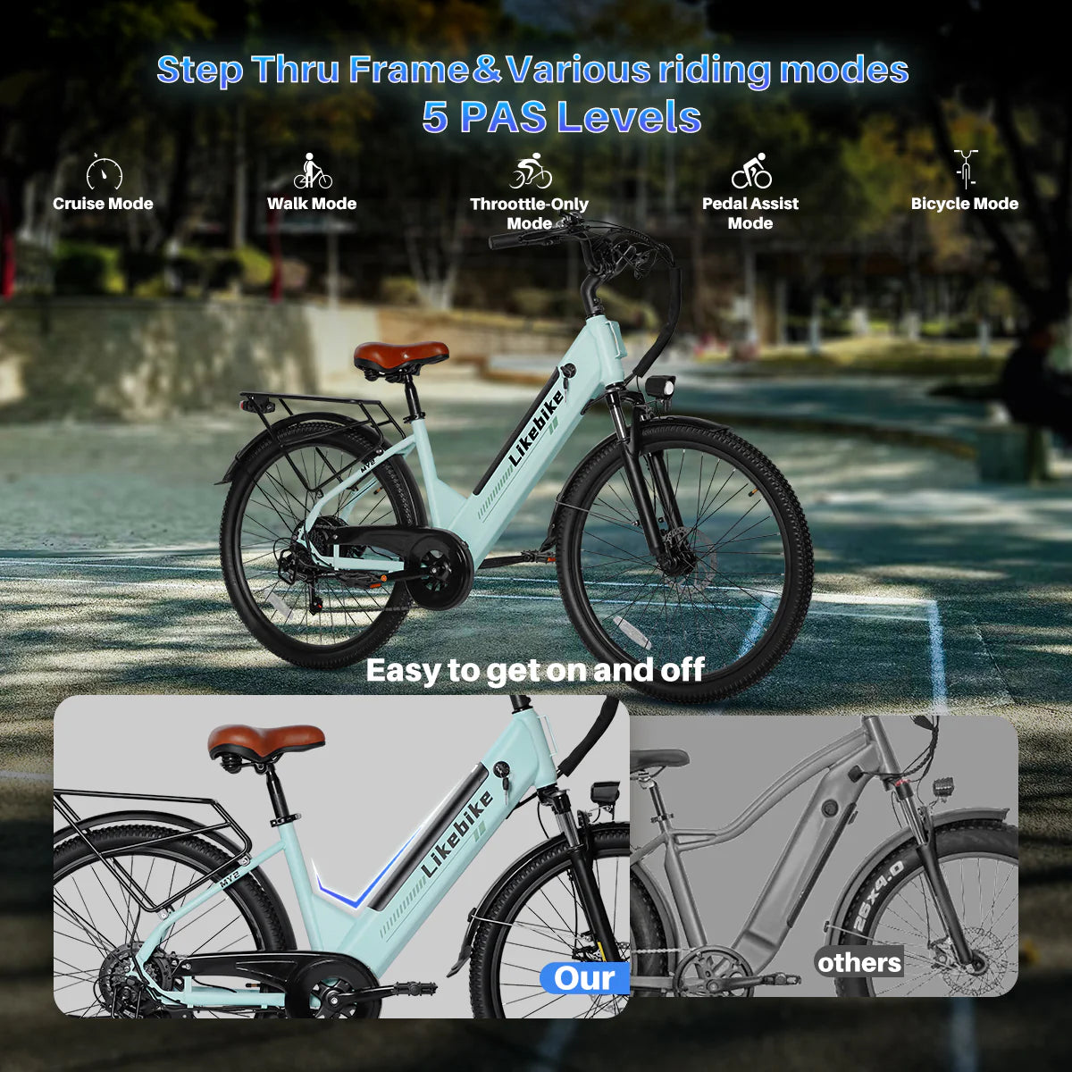 Vélo Électrique Gazelle E004 1500W – Autonomie 85km, 51 km/h | Confort & Puissance Homme & Femme