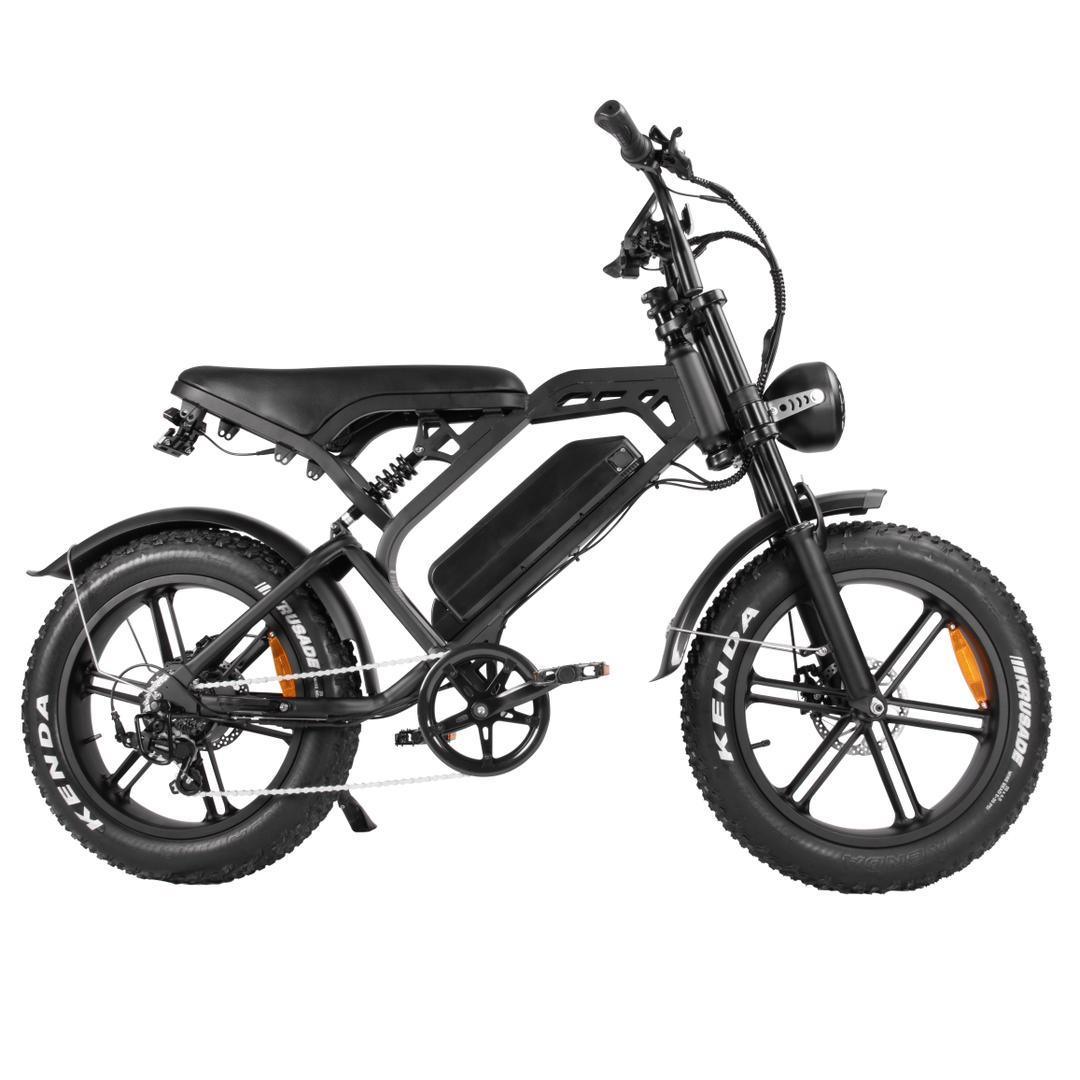 S8 Vintage Vélo électrique de route 500W, Ebike 48V 15Ah avec batterie au lithium amovible, autonomie de 50 km, pneu large tout-terrain de 20 pouces. - Electricbikema