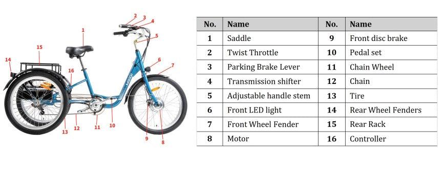 Tricycle électrique fashion puissant