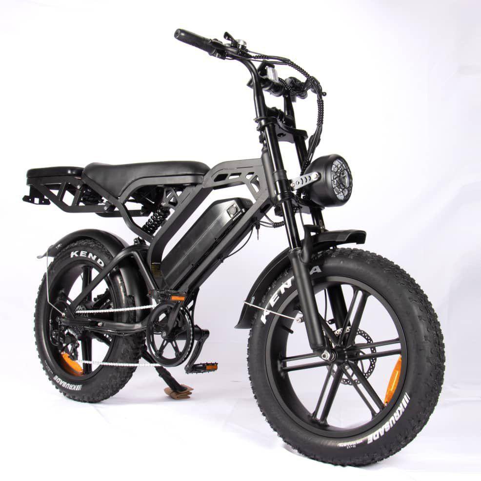 S8 Vintage Vélo électrique de route 500W, Ebike 48V 15Ah avec batterie au lithium amovible, autonomie de 50 km, pneu large tout-terrain de 20 pouces. - Electricbikema